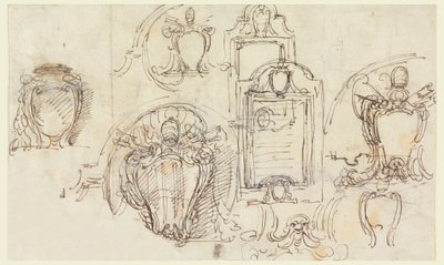 素描、スケッチ、1740-58年 作： カルロ・マルキオーニ