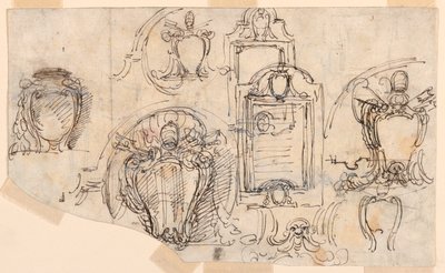 素描、スケッチ、1740-58年 作： カルロ・マルキオーニ