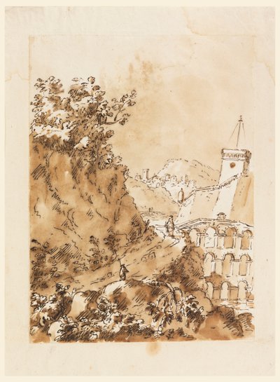 山の町のある風景 作： Carlo Marchionni
