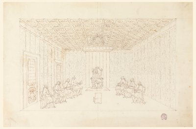 教皇ベネディクト 14 世、枢機卿との会見で 作： Carlo Marchionni