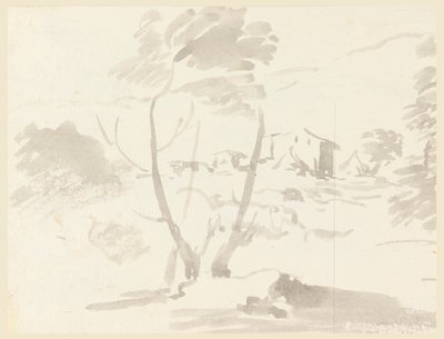 風景の中の木のスケッチ 作： Carlo Marchionni