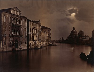 [大運河の夜景、ヴェネツィア]、ca。 1875年。 作： Carlo Naya