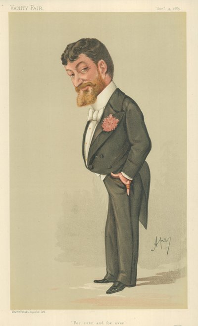 署名者パオロトスティ、永遠に、そして永遠に、1885年11月14日、バニティフェア漫画 作： Carlo Pellegrini
