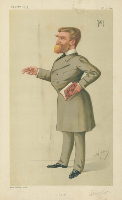 ジョンジョージシンクレア卿、詩人、1880年10月16日、バニティフェア漫画 作： Carlo Pellegrini
