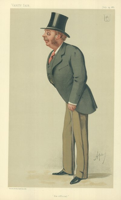 サーマシューリドリー、元公式、1881年7月23日、バニティフェア漫画 作： Carlo Pellegrini