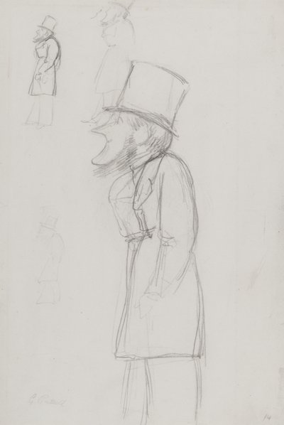G.ラッセルの似顔絵のスケッチ 作： Carlo Pellegrini