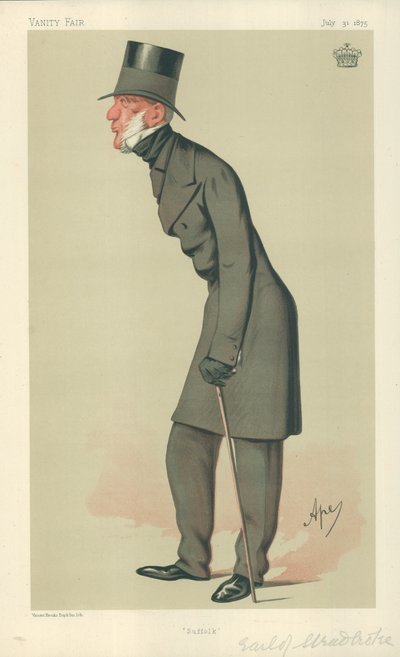 ストラドブローク伯爵、サフォーク、1875年7月31日、バニティフェア漫画 作： Carlo Pellegrini