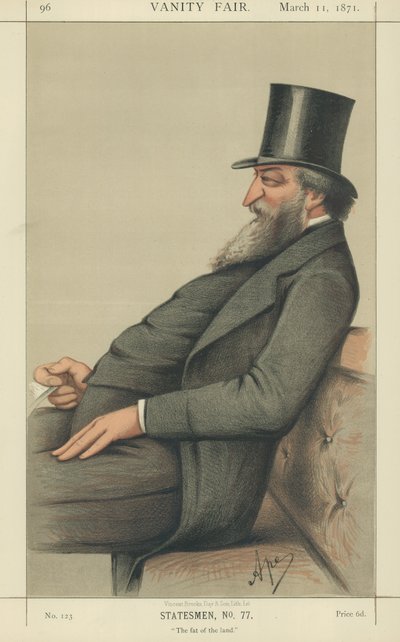 The Right Honourable George Ward Hunt（カラーリトグラフ版 作： Carlo Pellegrini