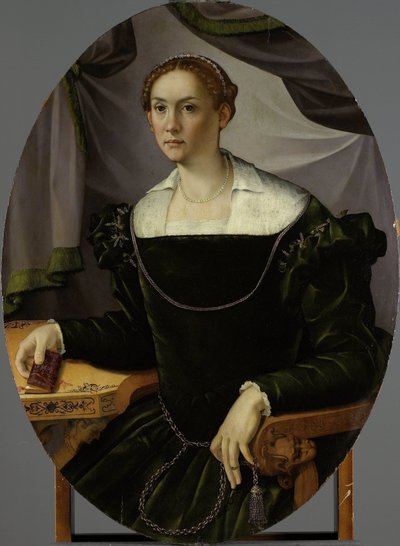 女性の肖像 作： Carlo Portelli (attributed to)