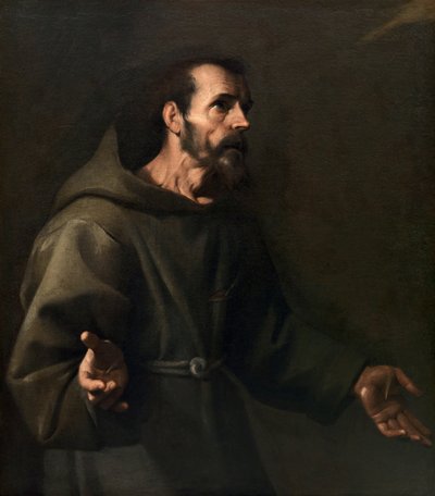 1611年頃、聖痕を受け取る聖フランチェスコ。 作： Carlo Sellitto