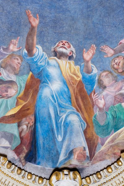 十二使徒の聖霊降臨（詳細）、1575年頃 作： Carlo Urbino