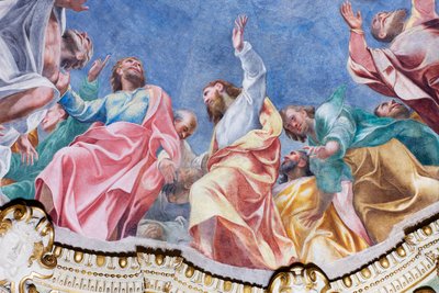 十二使徒の聖霊降臨（詳細）、1575年頃 作： Carlo Urbino