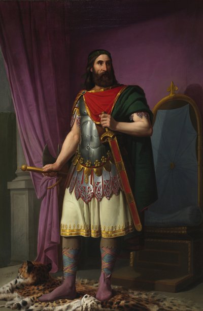 エギカ、西ゴート王、1853 作： Carlos María Esquivel y Rivas