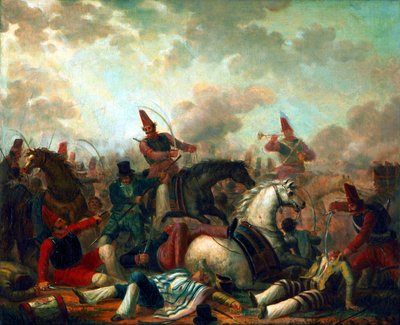 ロサスの時代の騎兵隊の戦闘 作： Carlos Morel