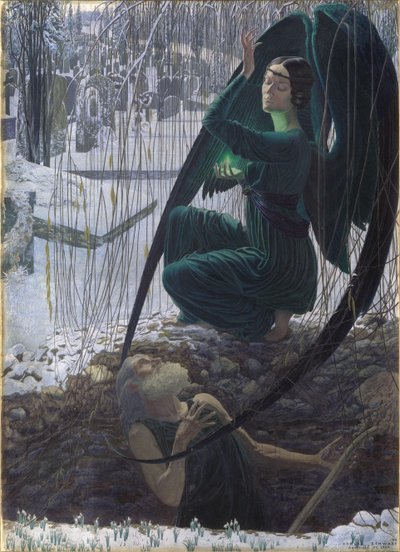 グレイブディガーの死グレイブディガーの死、1895-1900 作： Carlos Schwabe