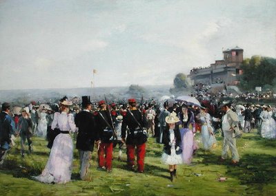 オートゥイユでのレースの終わり、1893年頃（キャンバスに油彩） 作： Carlton Alfred Smith
