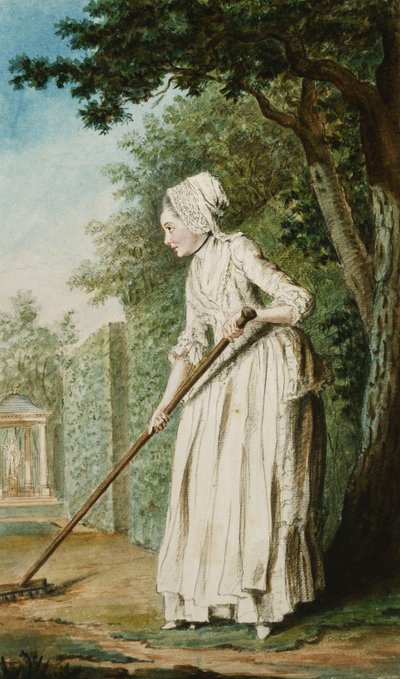 1771年のアリーの庭師としてのショーム公爵夫人 作： Carmontelle