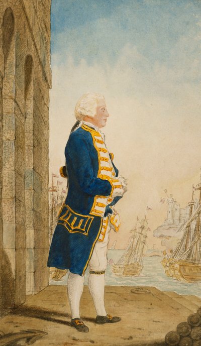 旗の役員の制服を着た岸壁のヨーク公1768 作： Carmontelle