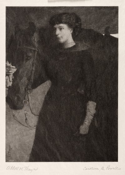 婦人と馬」1887年 作： Caroline Amelia Powell