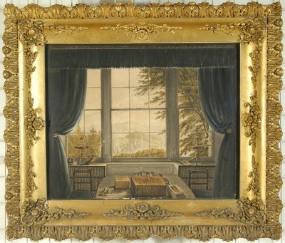 グレタホール研究の南窓、1841 作： Caroline Bowles