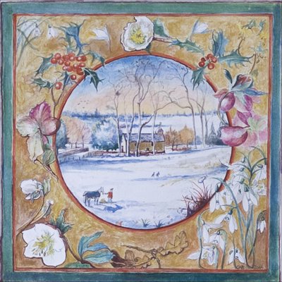 クリスマスの朝、リトルソムボーン、2007（紙にトイレ） 作： Caroline Hervey Bathurst