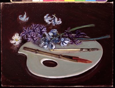 花の磁器パレット 作： Caroline Hervey Bathurst