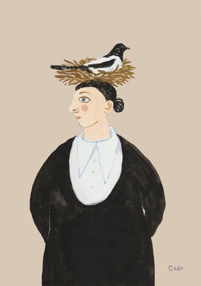 カササギと気まぐれな女性 作： Caroline Roberts