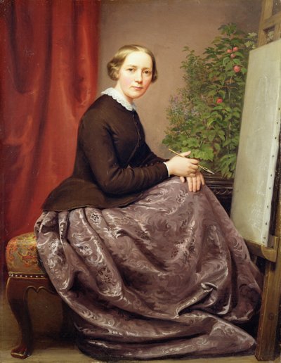 セルフポートレート、1855 作： Caroline von der Embde
