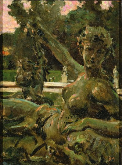 ニンフとキューピッド、1913年。 作： Carroll Beckwith