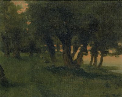 ライン川のほとり、モンドールのサンジェルマン近く、1878年。 作： Carroll Beckwith