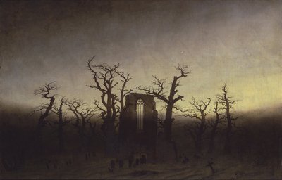 樫の森の修道院 作： Caspar David Friedrich