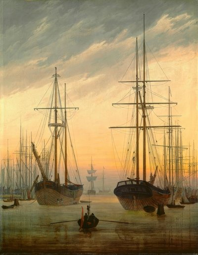 港の眺め 作： Caspar David Friedrich