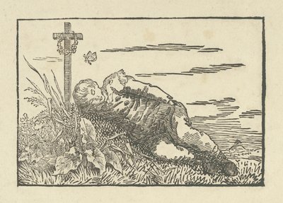 墓で眠っている少年、1802 作： Caspar David Friedrich