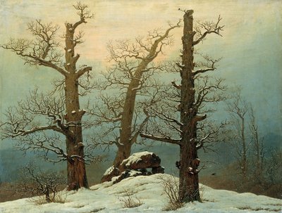 雪のケアン、1807 作： Caspar David Friedrich