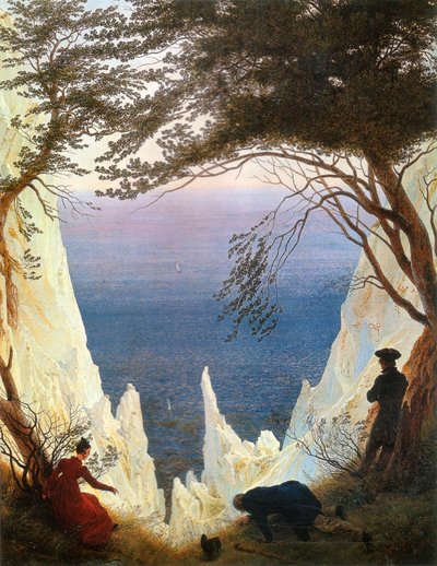 リューゲン島のチョーク崖 作： Caspar David Friedrich