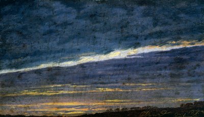 曇った夕方の空 作： Caspar David Friedrich
