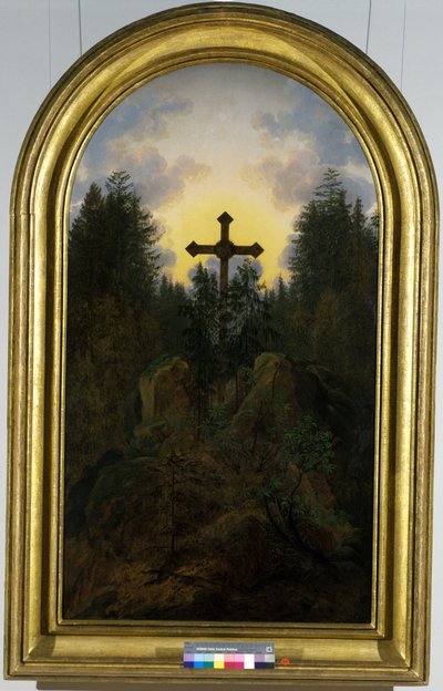 山を渡る、1815-20 作： Caspar David Friedrich