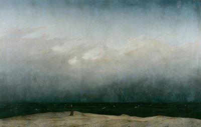 海沿いの僧侶。 1808〜1810 作： Caspar David Friedrich