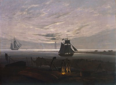 1831年のバルト海の夜 作： Caspar David Friedrich