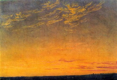 カスパー・ダーヴィト・フリードリッヒ「雲のある夕べ」 作： Caspar David Friedrich
