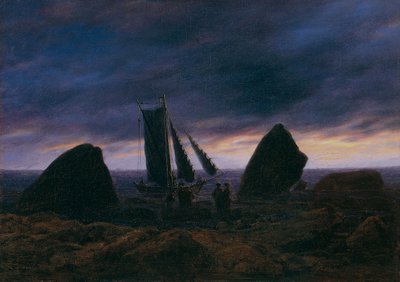 バルト海の漁船、c。 1830 作： Caspar David Friedrich