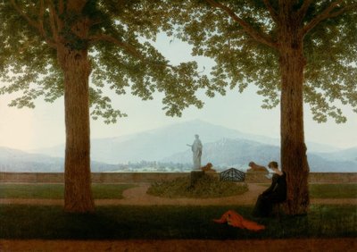 庭とテラス 作： Caspar David Friedrich