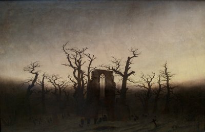 ドイツ語：Abtei im Eichwald オークウッドの修道院 作： カスパー・デイビッド・フリードリッヒ