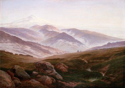 ドイツ語：Erinnerungen an das Riesengebirge 巨大な山々の思い出 作： カスパー・デイビッド・フリードリッヒ