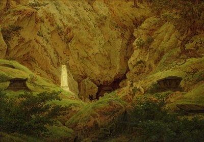 古代英雄の墓、1812 作： Caspar David Friedrich