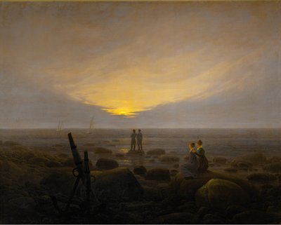 海の上の月の出 作： Caspar David Friedrich