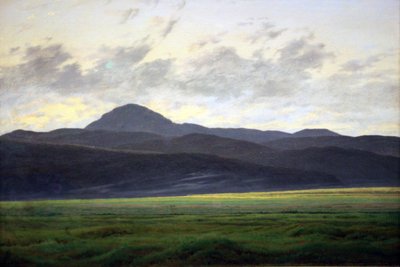ボヘミスの山の風景 作： カスパー・デイビッド・フリードリッヒ