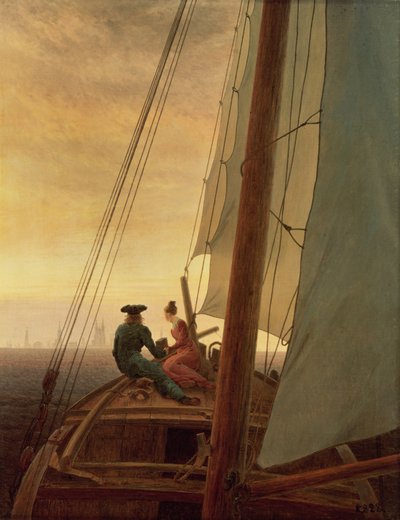 帆船に乗って 作： Caspar David Friedrich