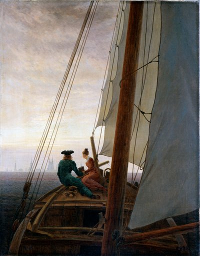 1818年から1820年の間に帆船に搭乗。 作： Caspar David Friedrich