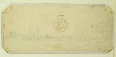 絵の後ろからの風景のスケッチ 作： Caspar David Friedrich